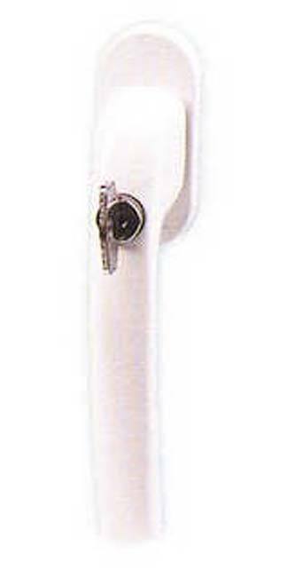 Raamkruk wit met cilinder + stift 40mm 
