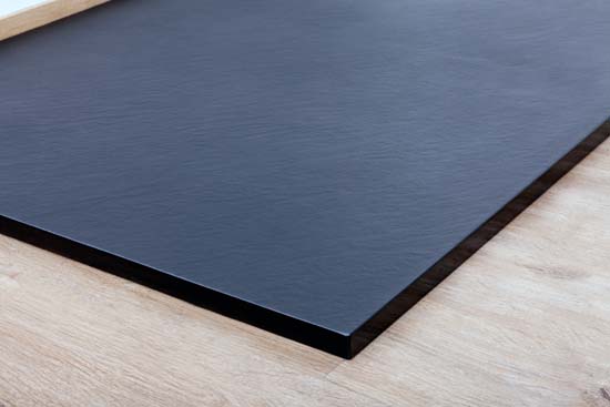 Douchebak Moby SMC mat zwart leisteenlook 160x90cm