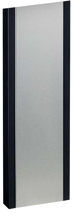 Brievenbuspaal 1001 breed zwart - rvs