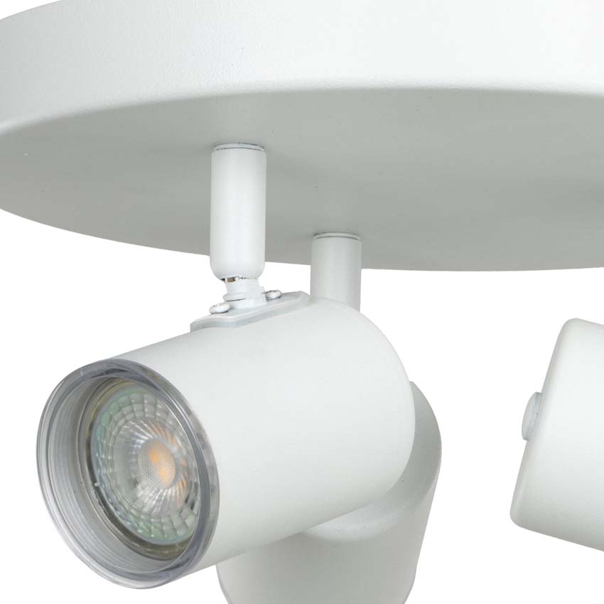 Spot en saillie - Blanc - Ø23xH11,5cm - Dimmable - GU10 - 3x5W - rond