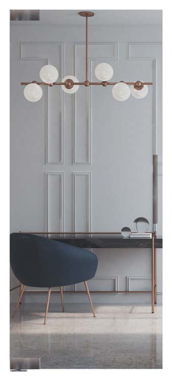 Porte vitrée pivotante 8mm claire 730 x 2000 mm - système pivot inox