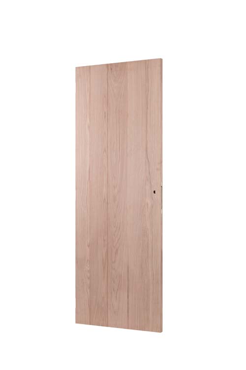 Porte intérieure complète Belves chêne plaqué 201,5x93cm alvéolaire réversible + châssis 40cm