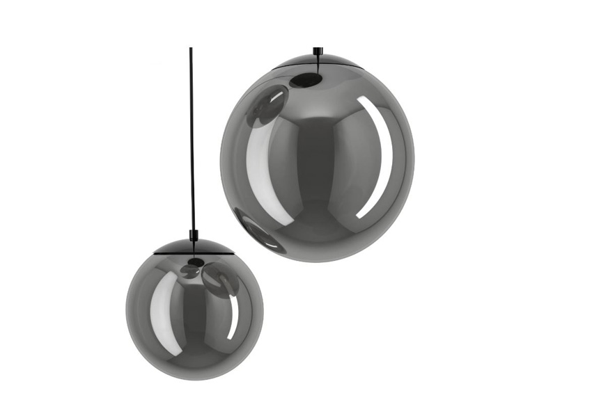 Suspension - noir/transparent - Ø85xH300cm - dimmable - LED - 9x6,5W - 2200-6500K - RGB + télécommande