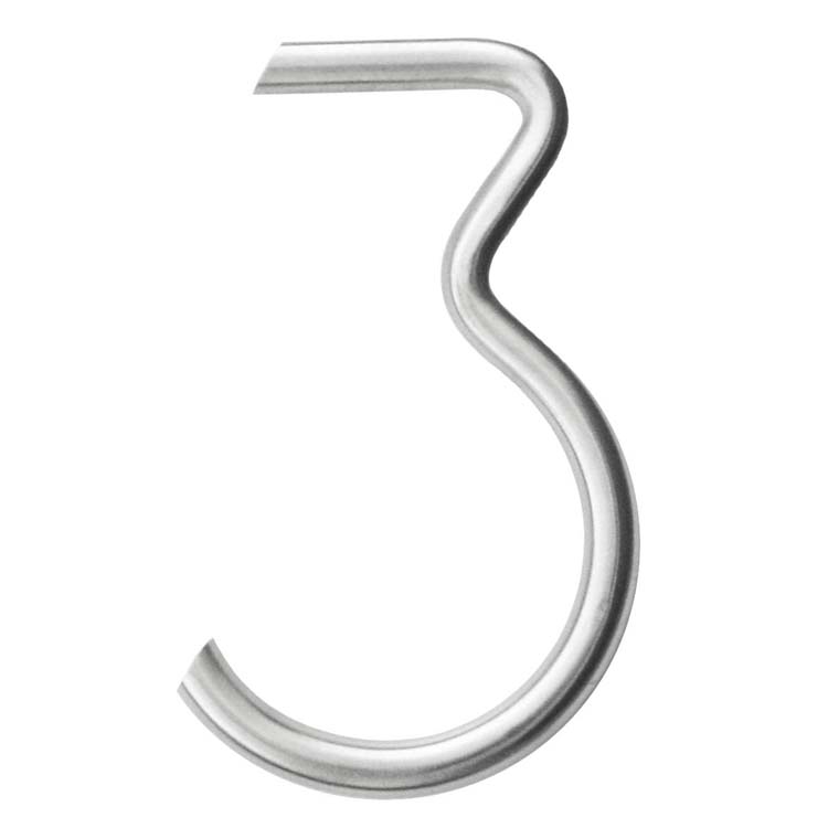 Numéro de maison pro rond 3 inox plus