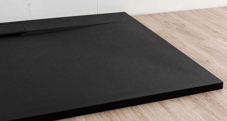 Douchebak Myo SMC mat zwart leisteenlook 140x90cm