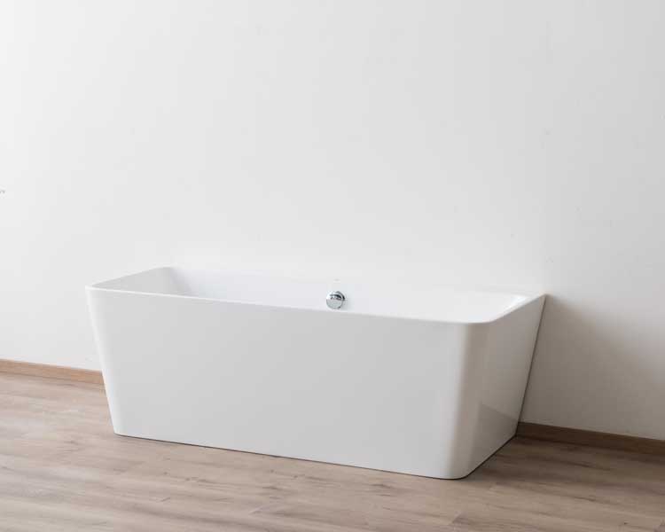 Half vrijstaand bad Beau glanzend wit 170x75cm