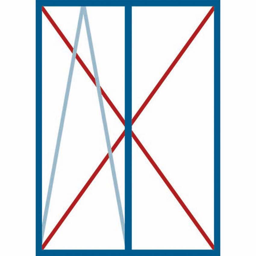 Châssis oscillo+oscillo-battant pvc Deceuninck Elegant Inf noir/noir G