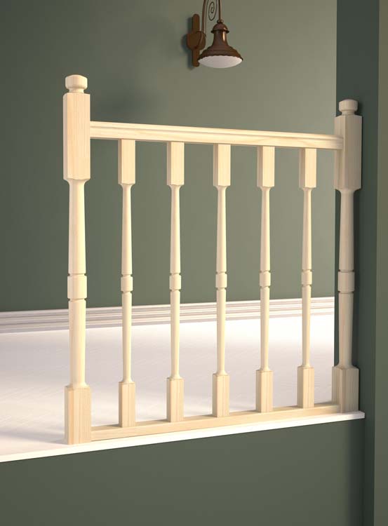 Parapet sapin Leipzig type T 100cm