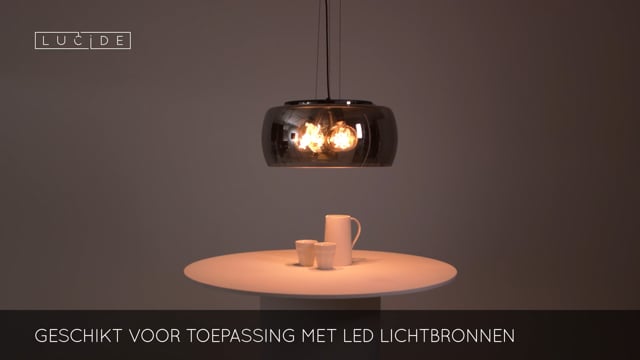 Lucide OLIVIA - Suspension - Ø 50 cm - 3xE27 - Fumé Lucide OLIVIA - Suspension - Ø 50 cm - 3xE27 - Fumé