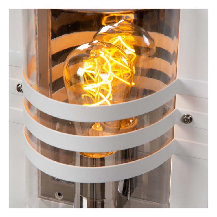 Lucide PRIVAS - Wandlamp Buiten - 1xE27 - IP44 - Wit