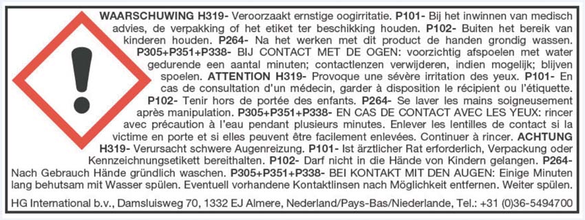 HG vetweg - vlek remover 500 ml
