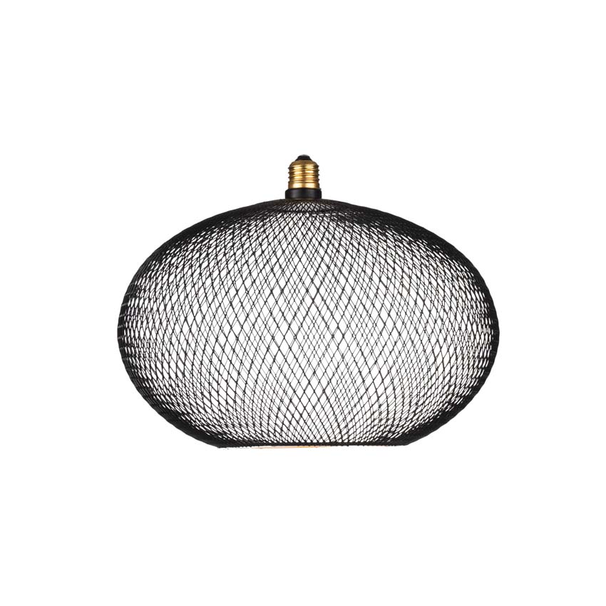 LED lamp floating Cage - E27 - zwart - 30cm - dimbaar - 6W - 330lm - 2200K - ovaal