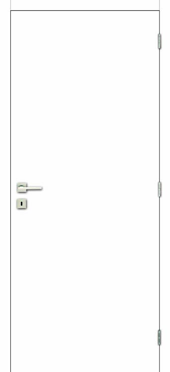 Complete schilderdeur tubespaan 830 mm vlak 211.5 cm - kast MDF 16.5cm