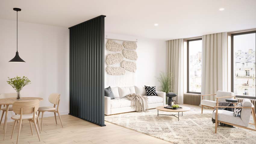 Roomdivider Line up Separo Maestro noir 100x277x3,6cm