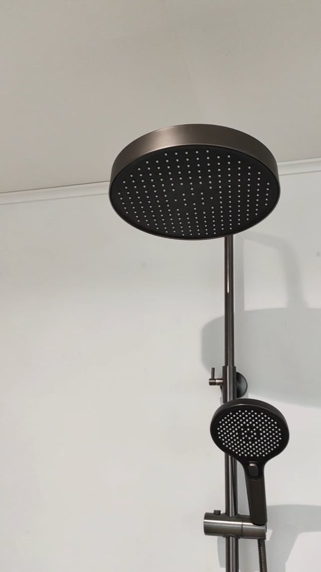 Doucheset Sophia thermostatisch gunmetal