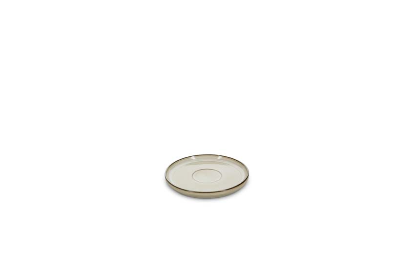 Plat Salt & Pepper Meridian en faïence beige Ø15x2cm