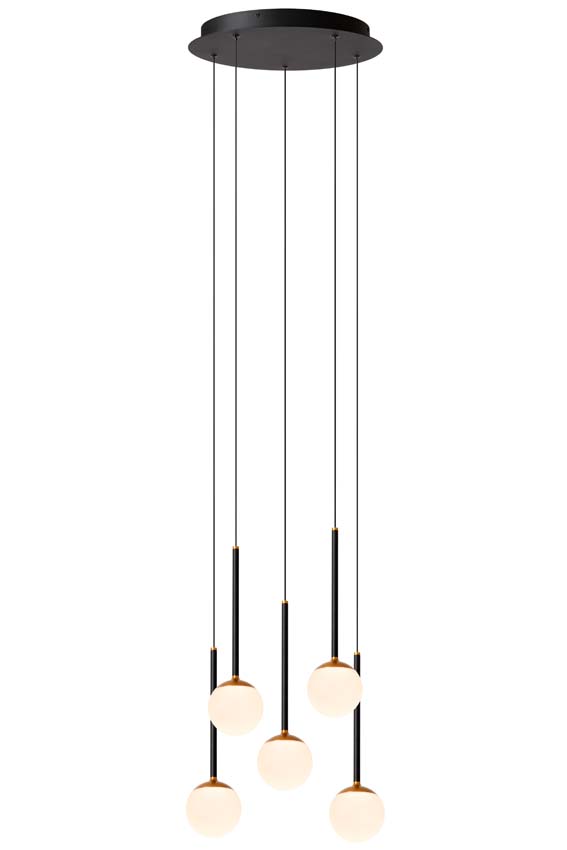 Lucide Premium Calina - Hanglamp - Ø 42 cm - LED Dimb. - 5x8,2W 2700K - Zwart Lucide Premium Calina - Hanglamp - Ø 42 cm - LED Dimb. - 5x8,2W 2700K - Zwart
