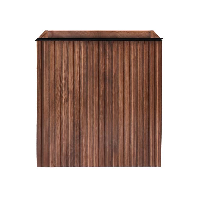 Meuble de toilette Viola noyer lavabo noir 50x40x23cm