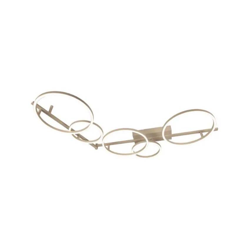 Lucide Essential Nicola - Plafonnier - LED - CCT - 1x37W 2700K/4000K - Taupe - 90x170cm