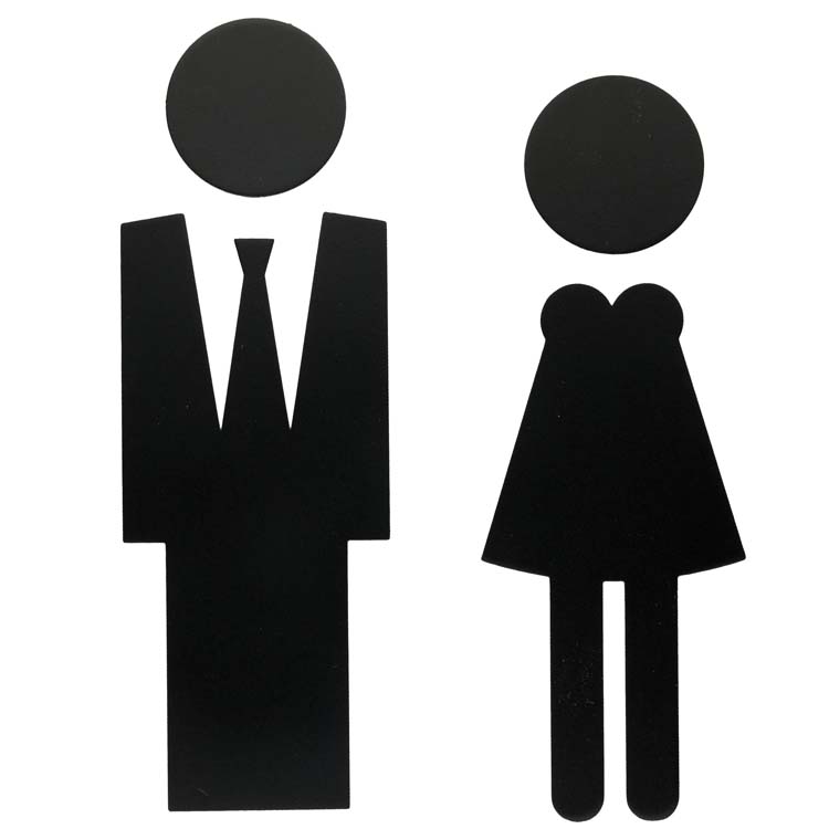 Picto pro man+vrouw zwart