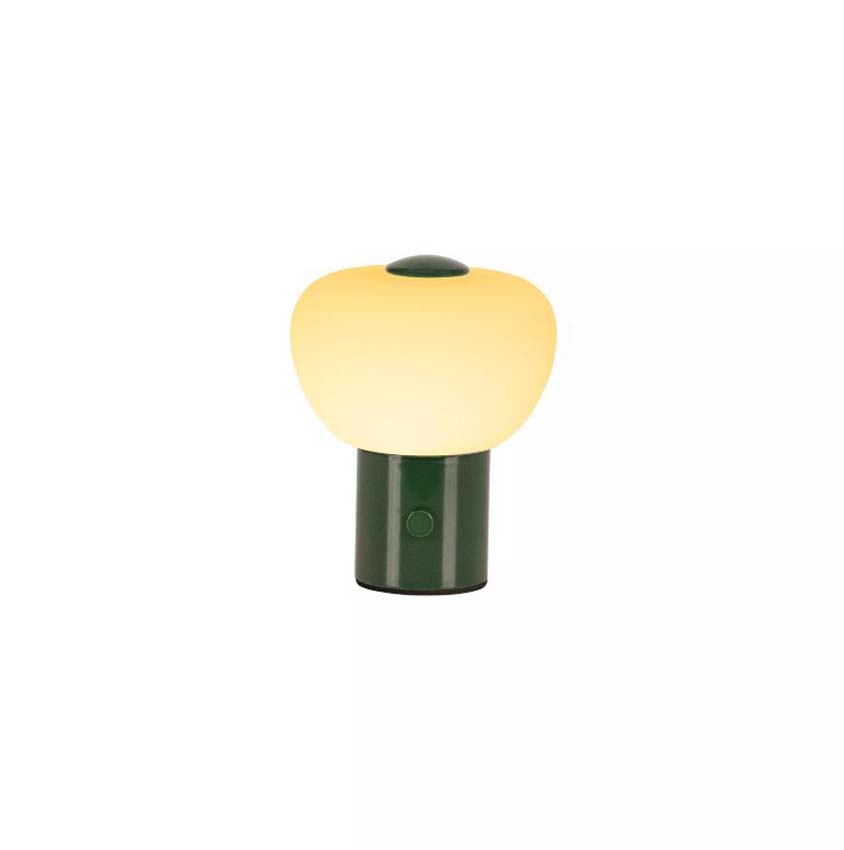 Lucide Essential Gustav - Lampe de table rechargeable - Batterie/Pile - H9,5cm - LED dimmable - 1x0,8W 2700K - Vert
