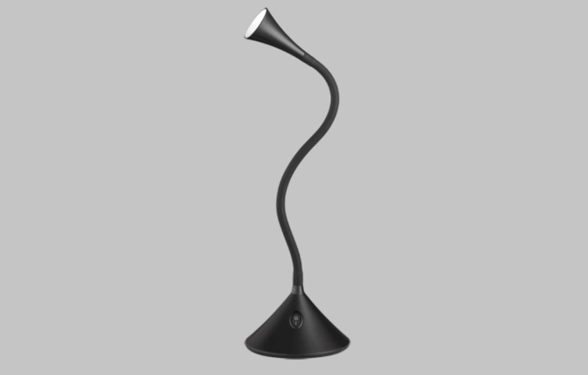 Lampe de bureau - noir - Ø13,5xH31,8cm - LED - 1x3W - 3000K