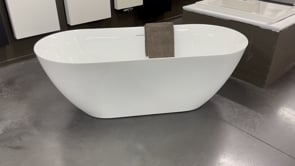 Vrijstaand bad Cal glanzend wit 170x75cm