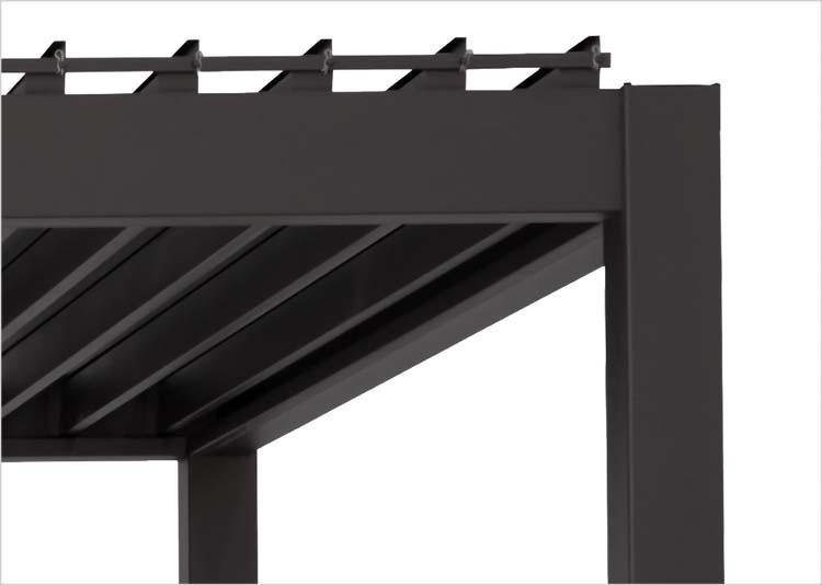 Pergola Solimar aluminium anthracite L600xL300xH250cm manuelle