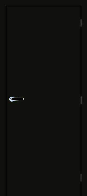 Complete binnendeur Pro zwart 201,5x73cm tubespaan links + schuifdeurkast 13-15,5cm