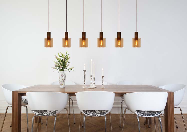 Hanglamp - Ø 20 cm - 3xE27 - Amber