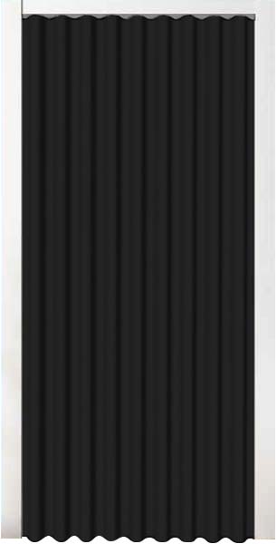 Porte pliante noir simili cuir sur mesure