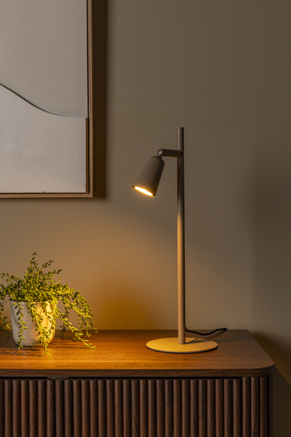 Lucide Essential Tiana - Tafellamp - 1xGU10 (MR16) - Taupe