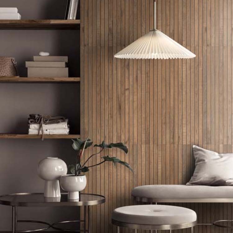 Carrelage mural Line up marron 30x120cm