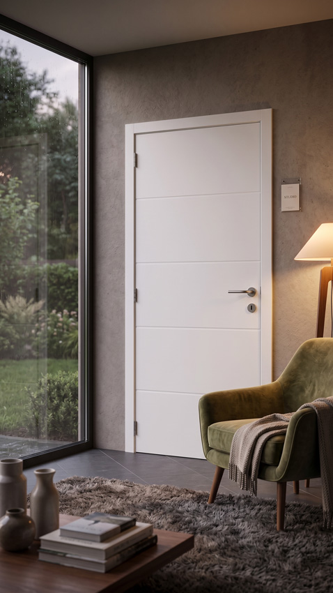 Complete schilderdeur Moderne Horizontale 730mm TUBESPAAN