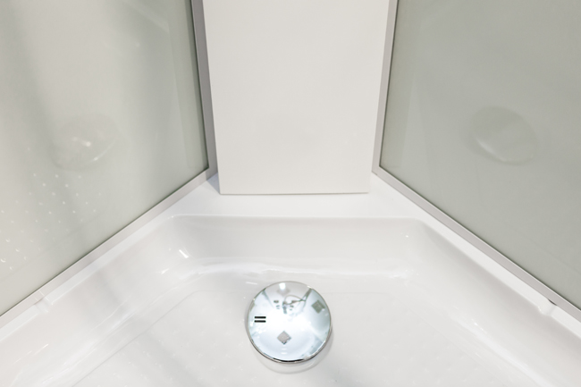 Douchecabine Asterix hoek wit schuifdeuren 90x90x213cm