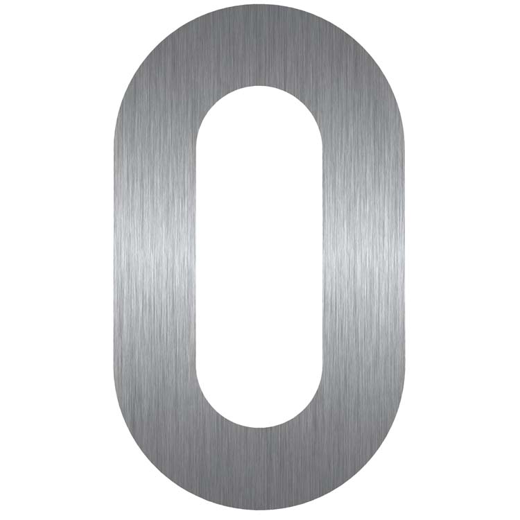 Numéro de maison plat 0 inox plus
