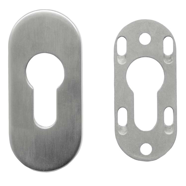 Veiligheidscilinder plaatje pro ovaal inox plus 6mm