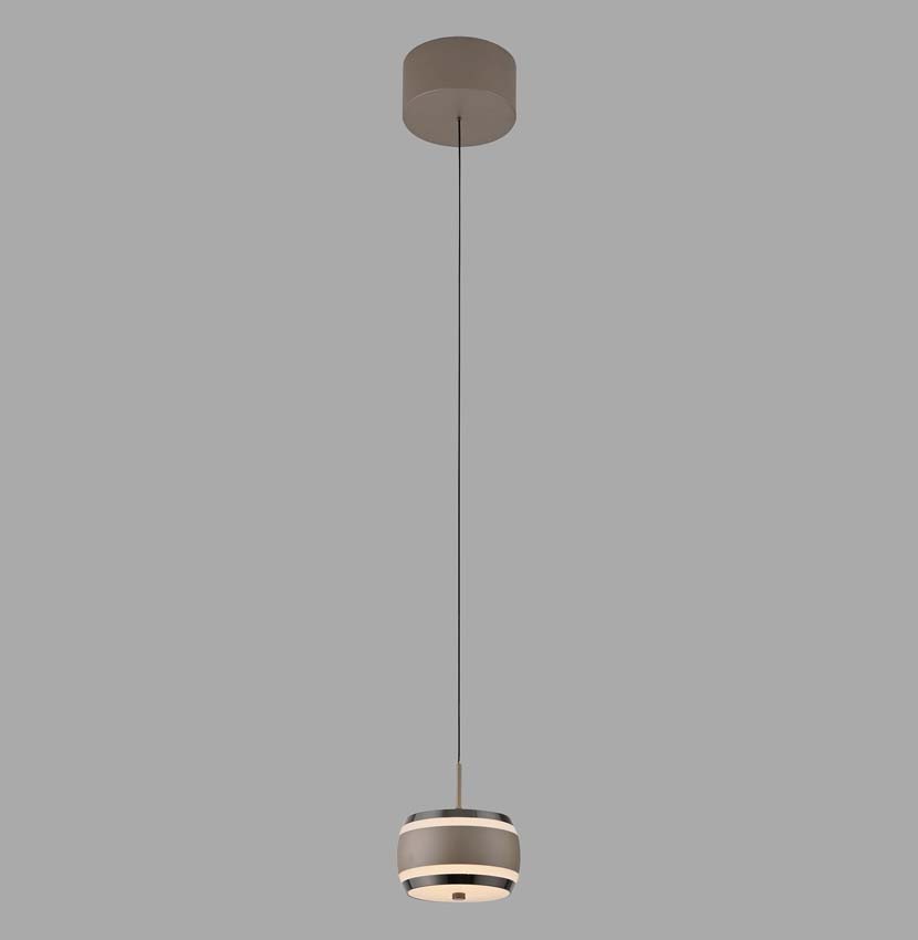 Suspension Easy Lift - Bronze/chrome - Ø13cm - Dimmable - 1x8W - 2200-5000K - avec télécommande