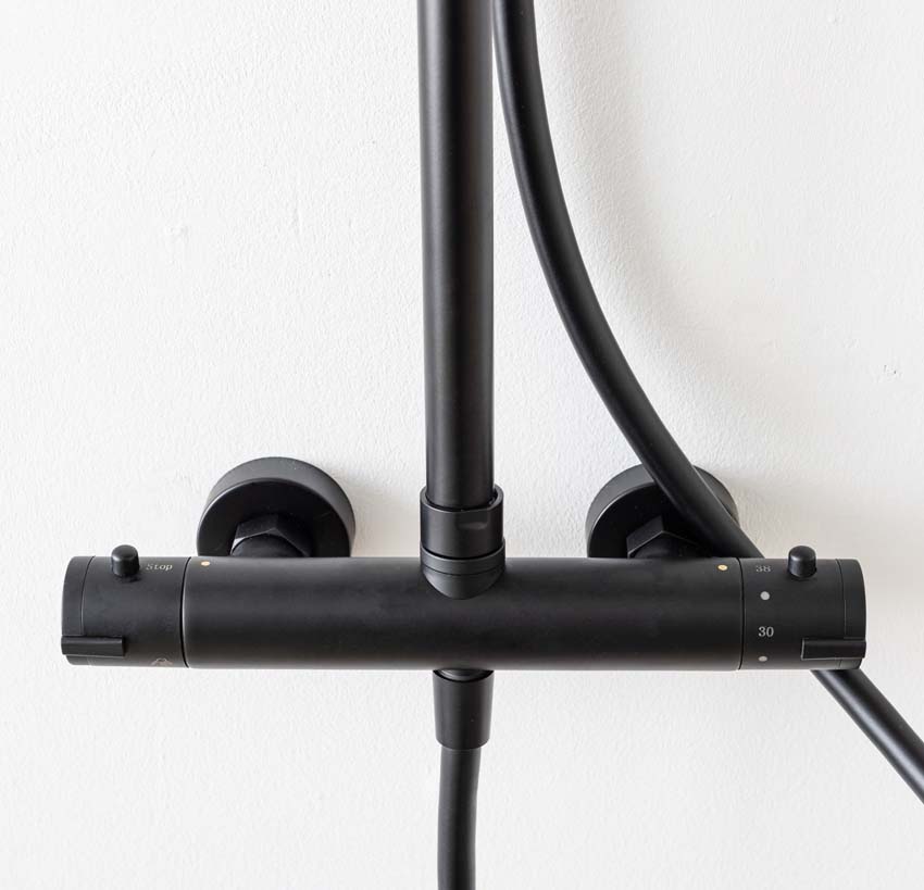 Colonne de douche Stallion thermostatique noir