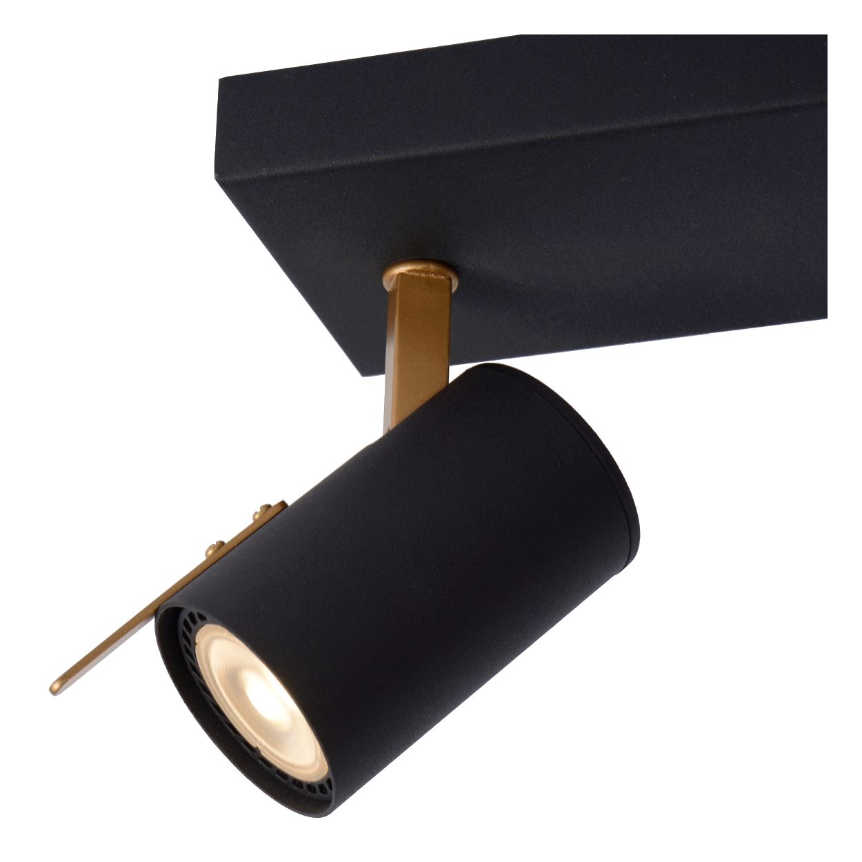 Lucide GRONY - Spot plafond - LED Dim. - GU10 - 2x5W 3000K - Noir