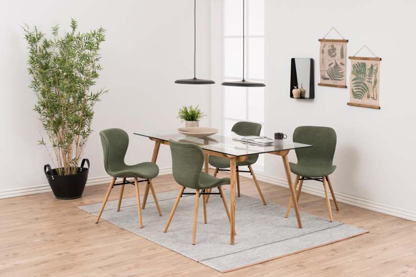 Stoel Belinda groen 47x47x82cm Stoel Belinda groen 47x47x82cm