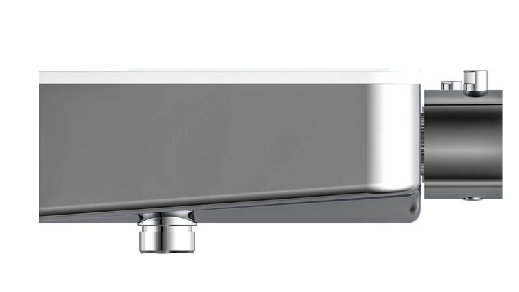Robinet de douche thermostatique avec planchet Olfa chrome/blanc Robinet de douche thermostatique avec planchet Olfa chrome/blanc