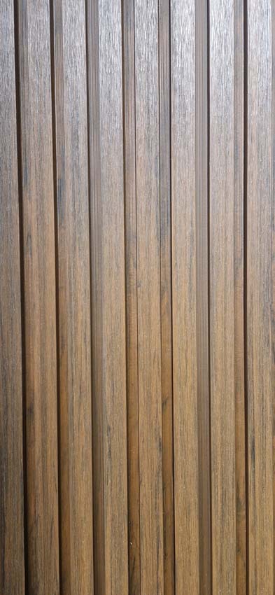 Panneau de façade Line up Liam WPC brun foncé 13,5x290x2,5cm