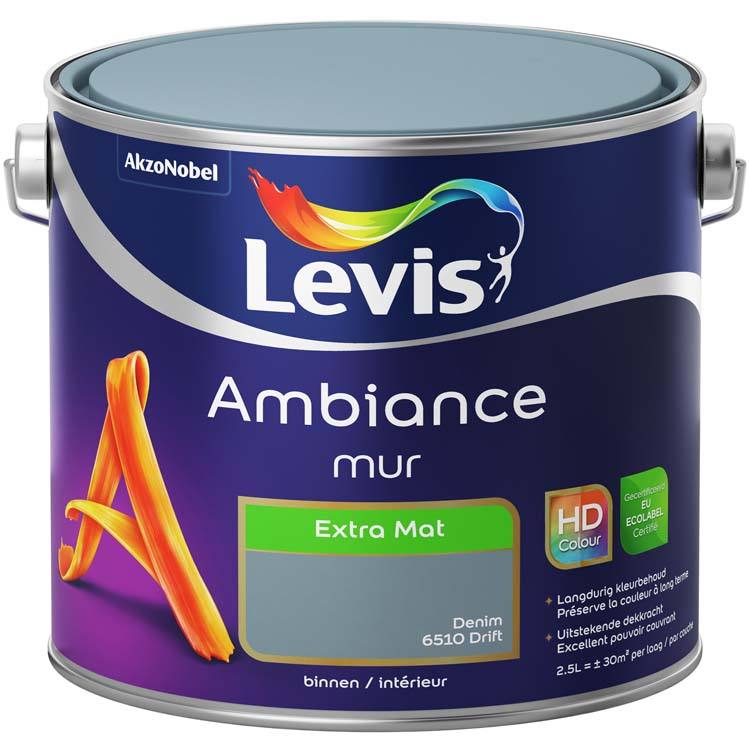 Levis muurverf Ambiance mur extra mat 2.5l denim drift