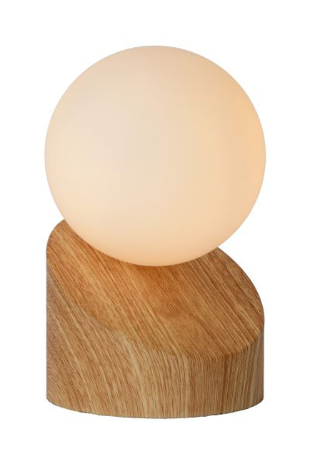 Lampe de table - bois clair - Ø10cm - G9 - 33W - boule