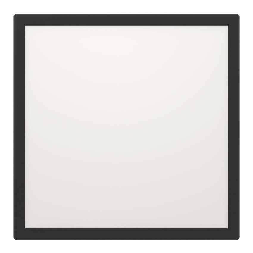 Plafonnière  - Zwart - 39x39cm - Dimbaar - LED - 1x24W - 2700-6500K - afstandsbediening