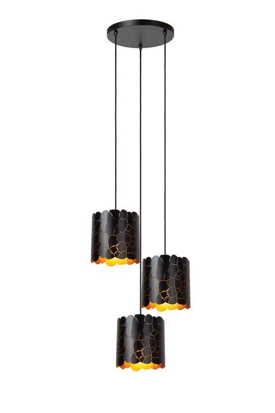 Suspension - noir - Ø45cm - 3xE27 - 40W