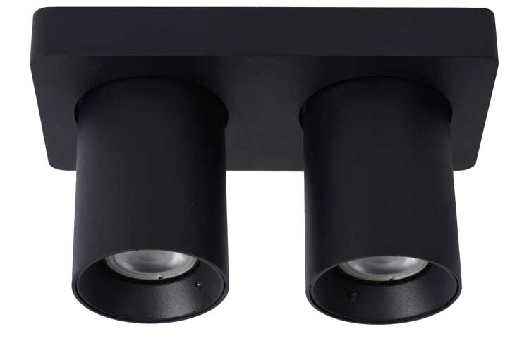 Lucide NIGEL - Spot plafond - LED Dim. - 2xGU10/5W - Noir
