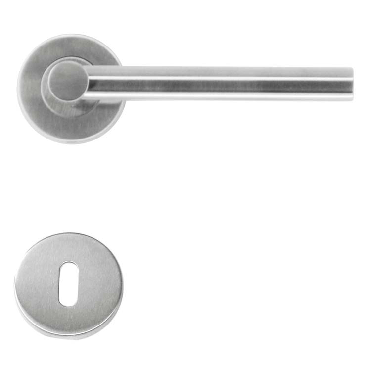 Poignée de porte pro cefalu inox plus rosace barbe