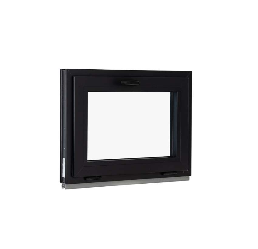 Châssis battant pvc Deceuninck Elegant Infinity noir/noir B600xH500 mm